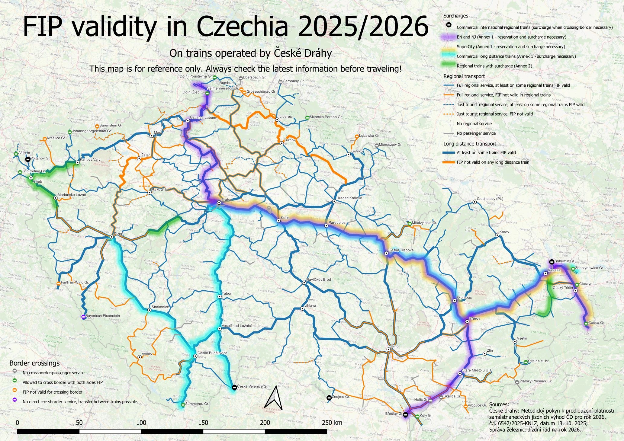 FIP Gültigkeitskarte Überblick für Tschechien